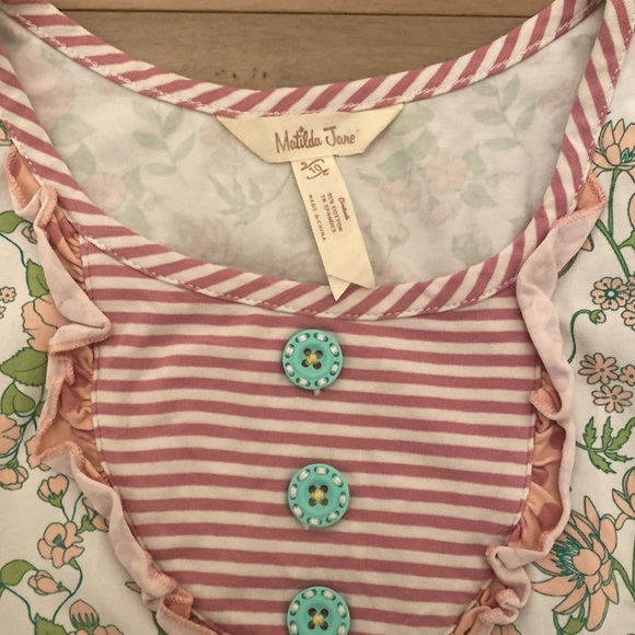 Matilda Jane Girls Floral Dress Size 10 - Picture 3 of 7